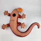 Gecko Mexican Folk Art Hand Painted Garden Deco Pottery