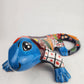 Iguana Hand Painted Ceramic Figure Mexican Talavera Folk Art Pottery