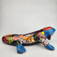 Iguana Hand Painted Ceramic Figure Mexican Talavera Folk Art Pottery