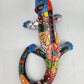 Iguana Hand Painted Ceramic Figure Mexican Talavera Folk Art Pottery