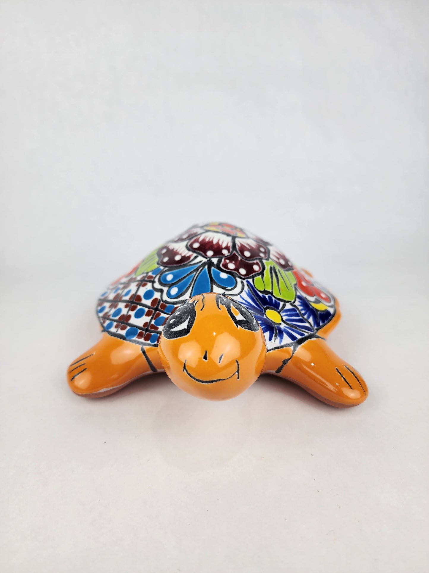 Vibrant Handcrafted Ceramic Turtle - Perfect for Home & Garden