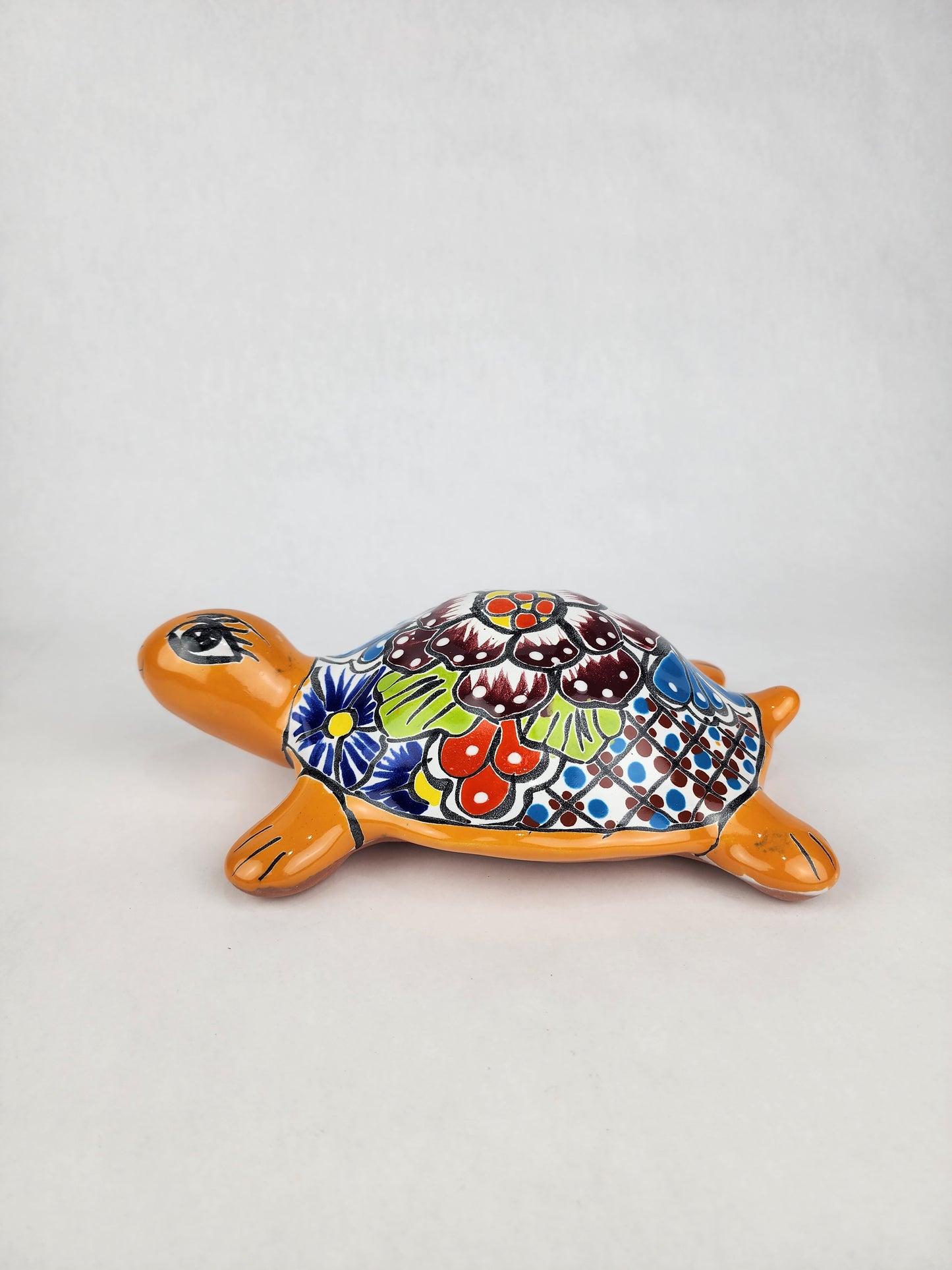 Vibrant Handcrafted Ceramic Turtle - Perfect for Home & Garden