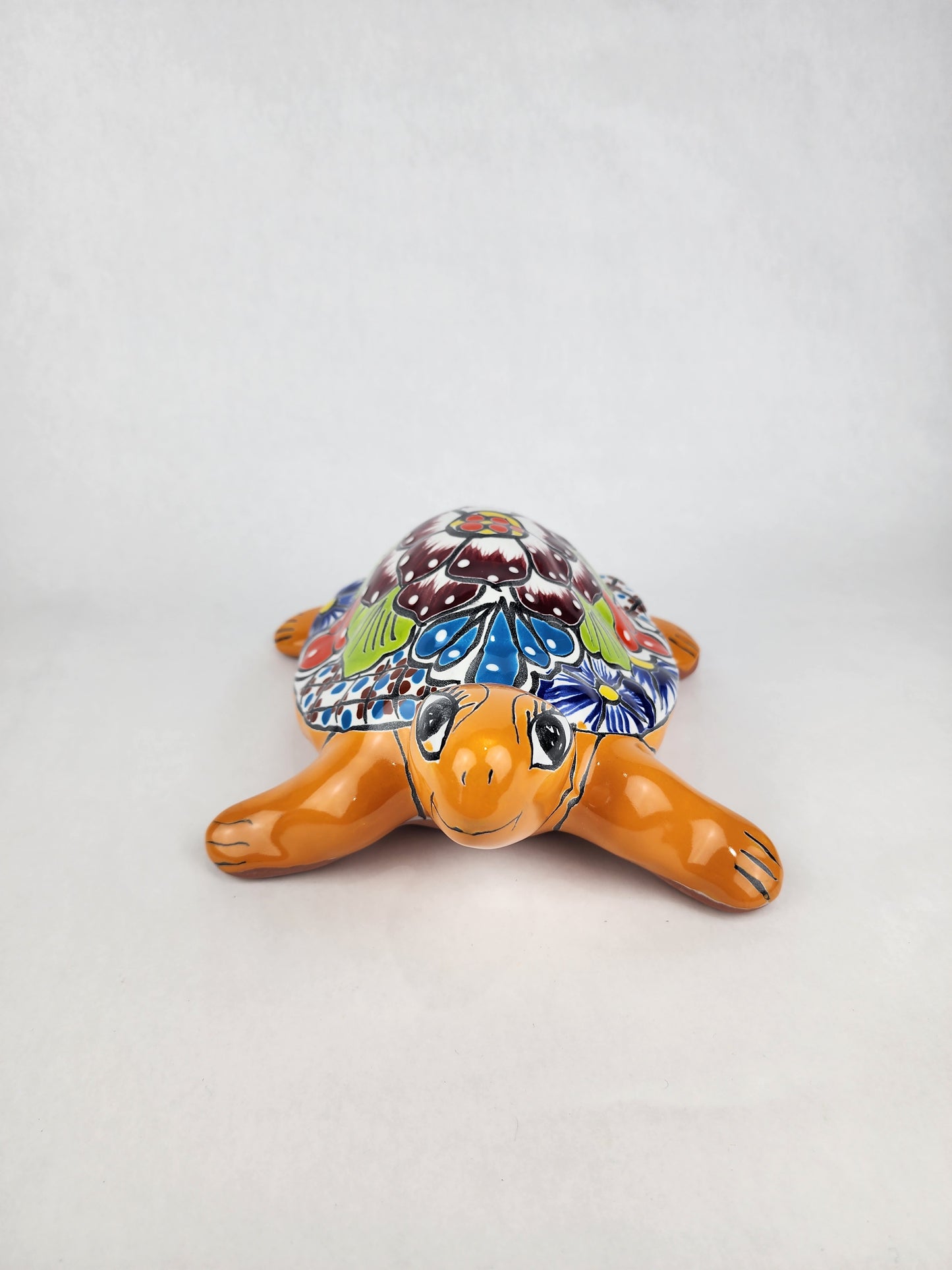 Handcrafted Ceramic Turtle Figurine - Vibrant & Weather-Resistant