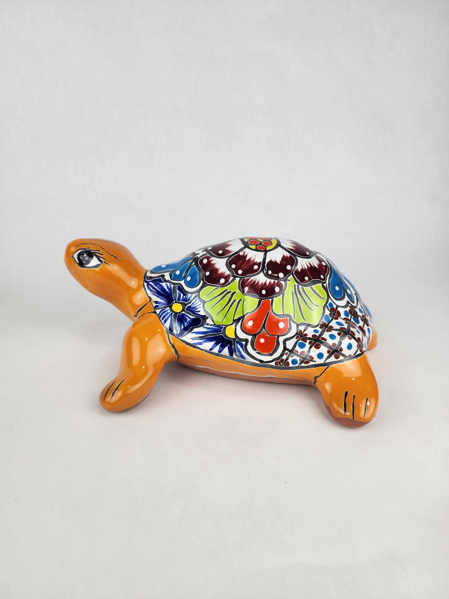 Handcrafted Ceramic Turtle Figurine - Vibrant & Weather-Resistant