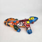 Iguana Animal Figurine - Mexican Folk Art - Hand-Painted