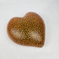 Orange Clay Heart Hand Painted Mexican Pottery