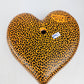 Hand-Painted Puffy Ceramic Heart – Mexican Folk Art, Perfect for Decor