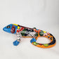 Hand Painted Clay Iguana Figurine Mexican Talavera Folk Art Home Decor