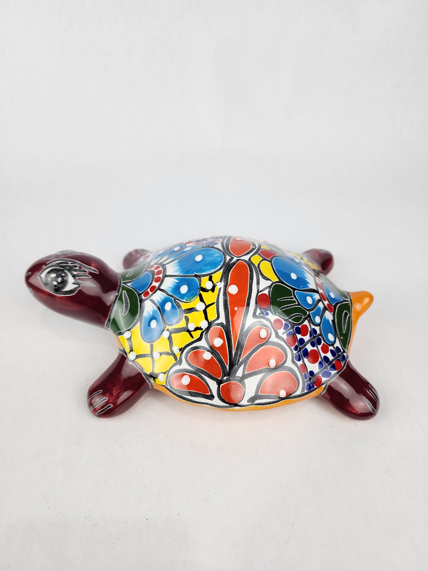 Colorful Ceramic Turtle - Handcrafted Indoor & Outdoor Decor