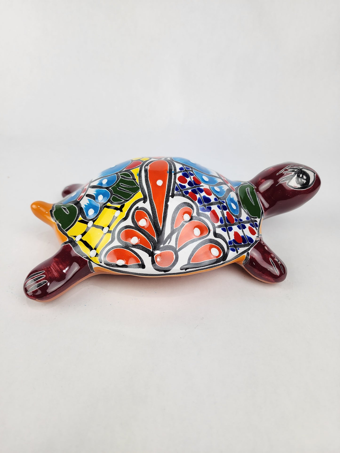 Colorful Ceramic Turtle - Handcrafted Indoor & Outdoor Decor