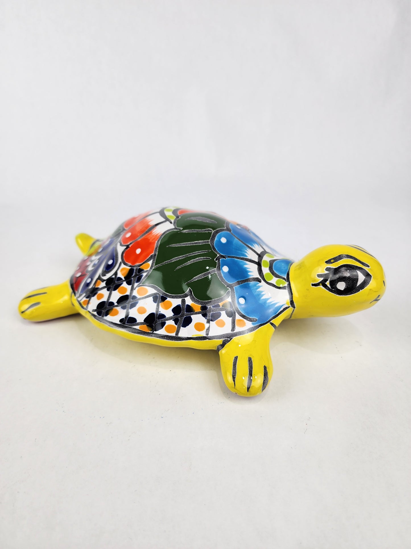 Handcrafted Ceramic Turtle - Vibrant, Weather-Resistant Art Home Decor