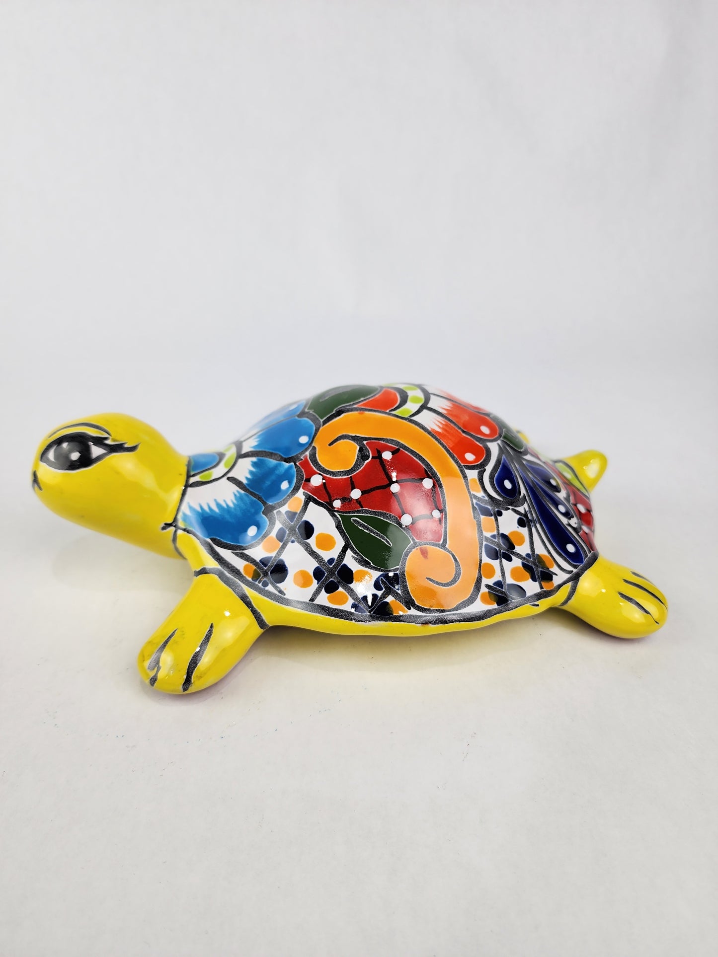 Handcrafted Ceramic Turtle - Vibrant, Weather-Resistant Art Home Decor