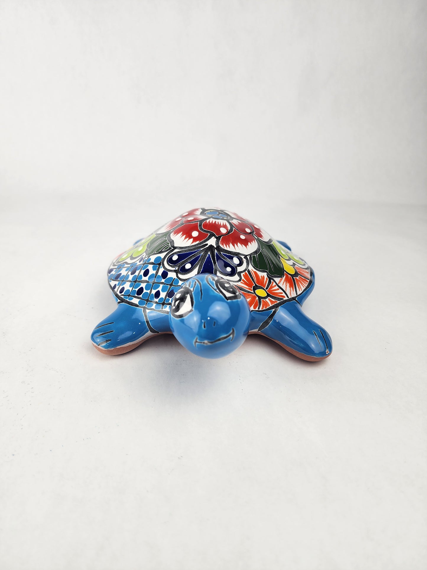 Handcrafted Ceramic Turtle | Vibrant Folk Art for Home & Garden