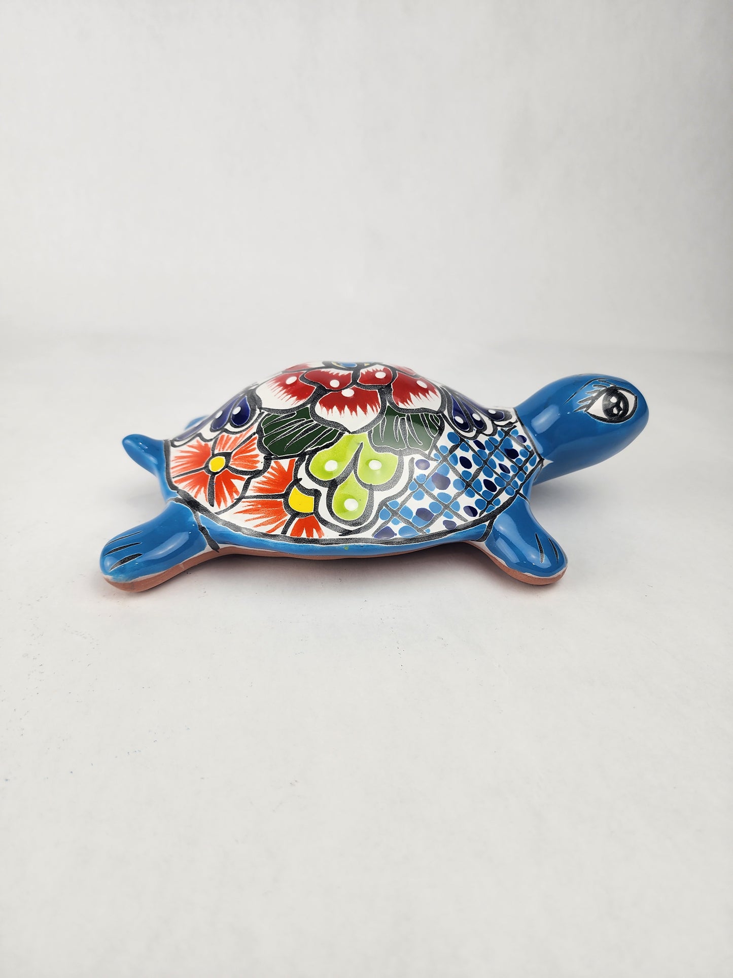 Handcrafted Ceramic Turtle | Vibrant Folk Art for Home & Garden