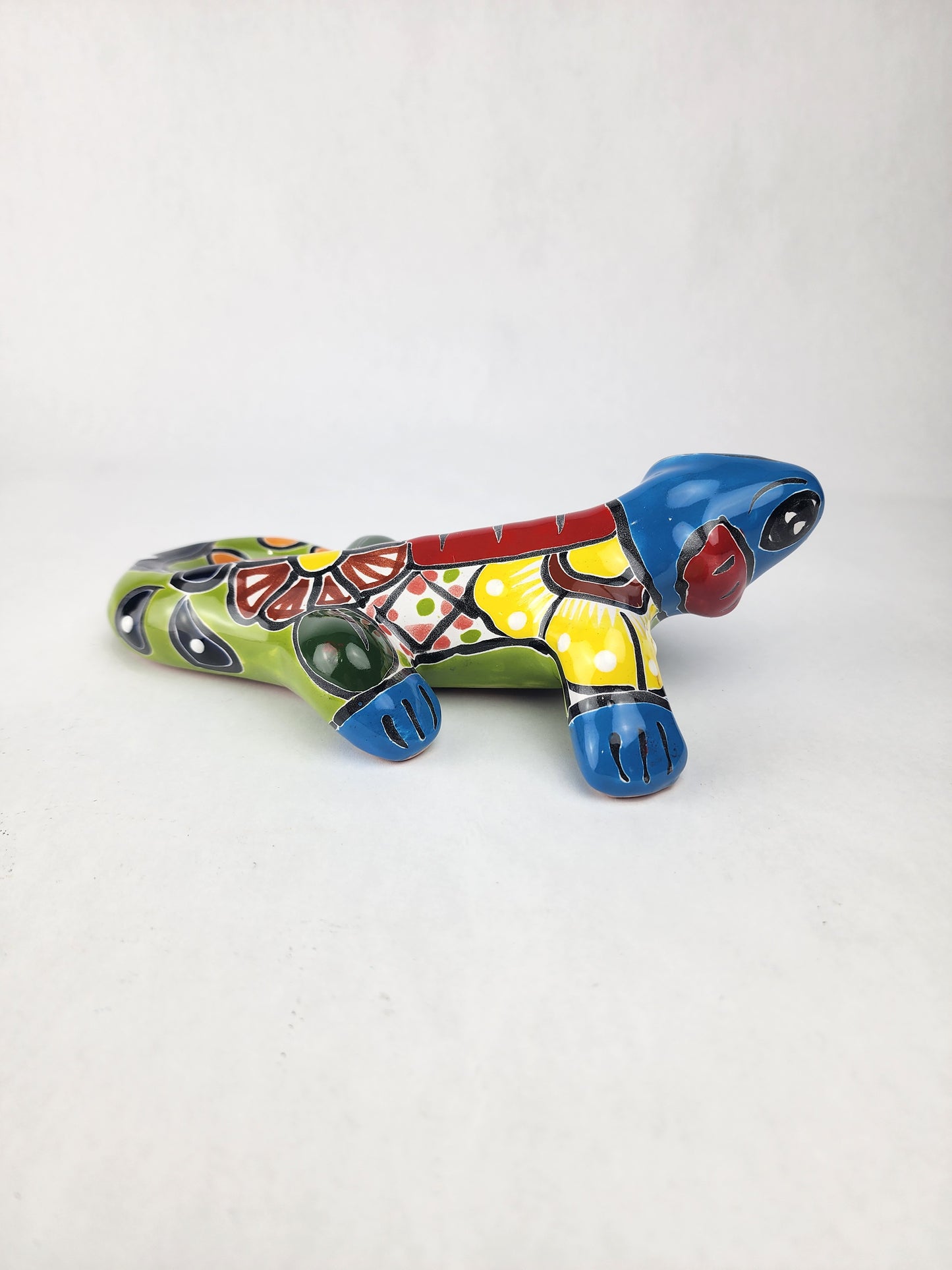 Hand-Painted Ceramic Iguanas | Vibrant Talavera Folk Art Decor