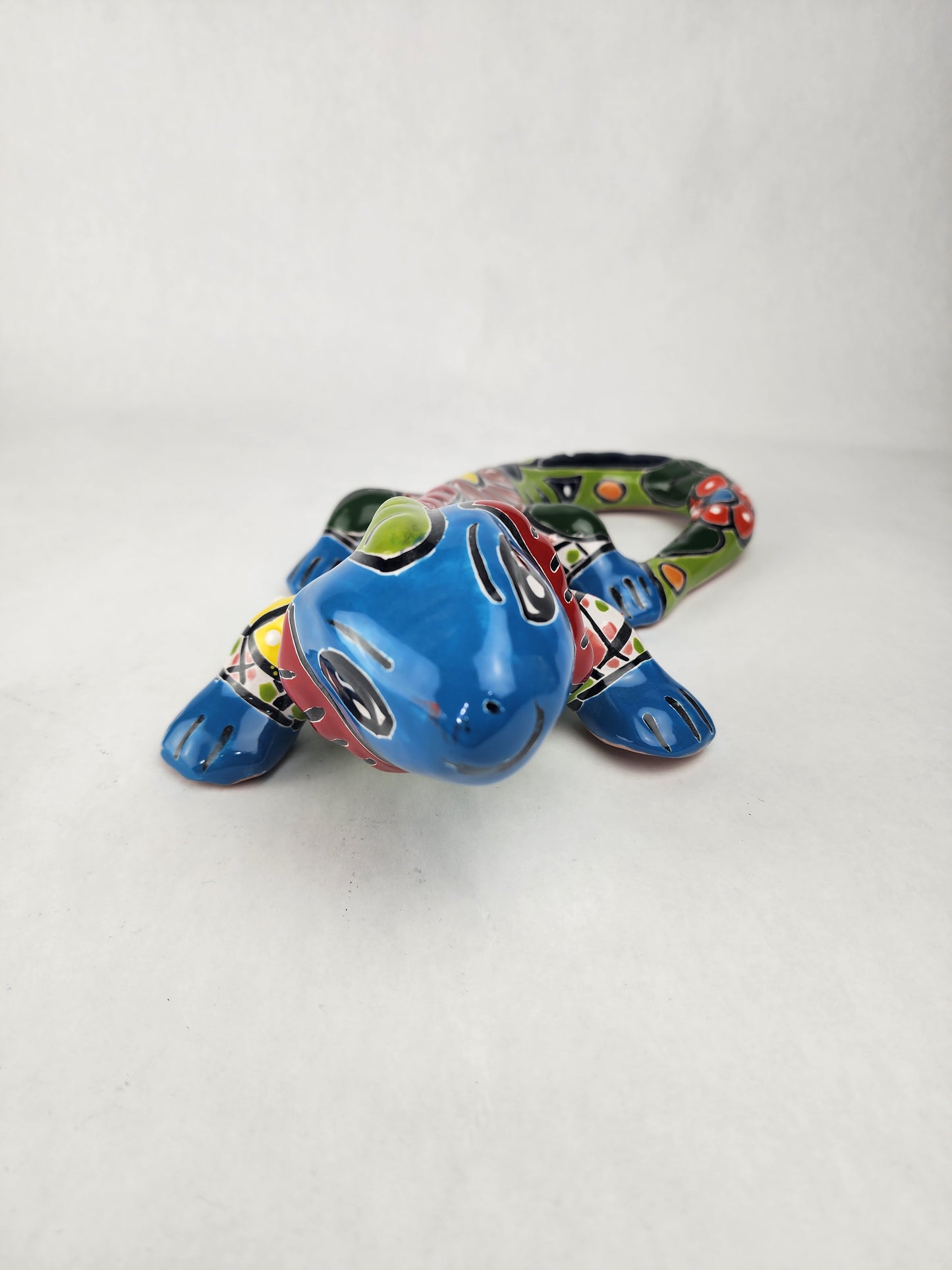 Hand-Painted Ceramic Iguanas | Vibrant Talavera Folk Art Decor