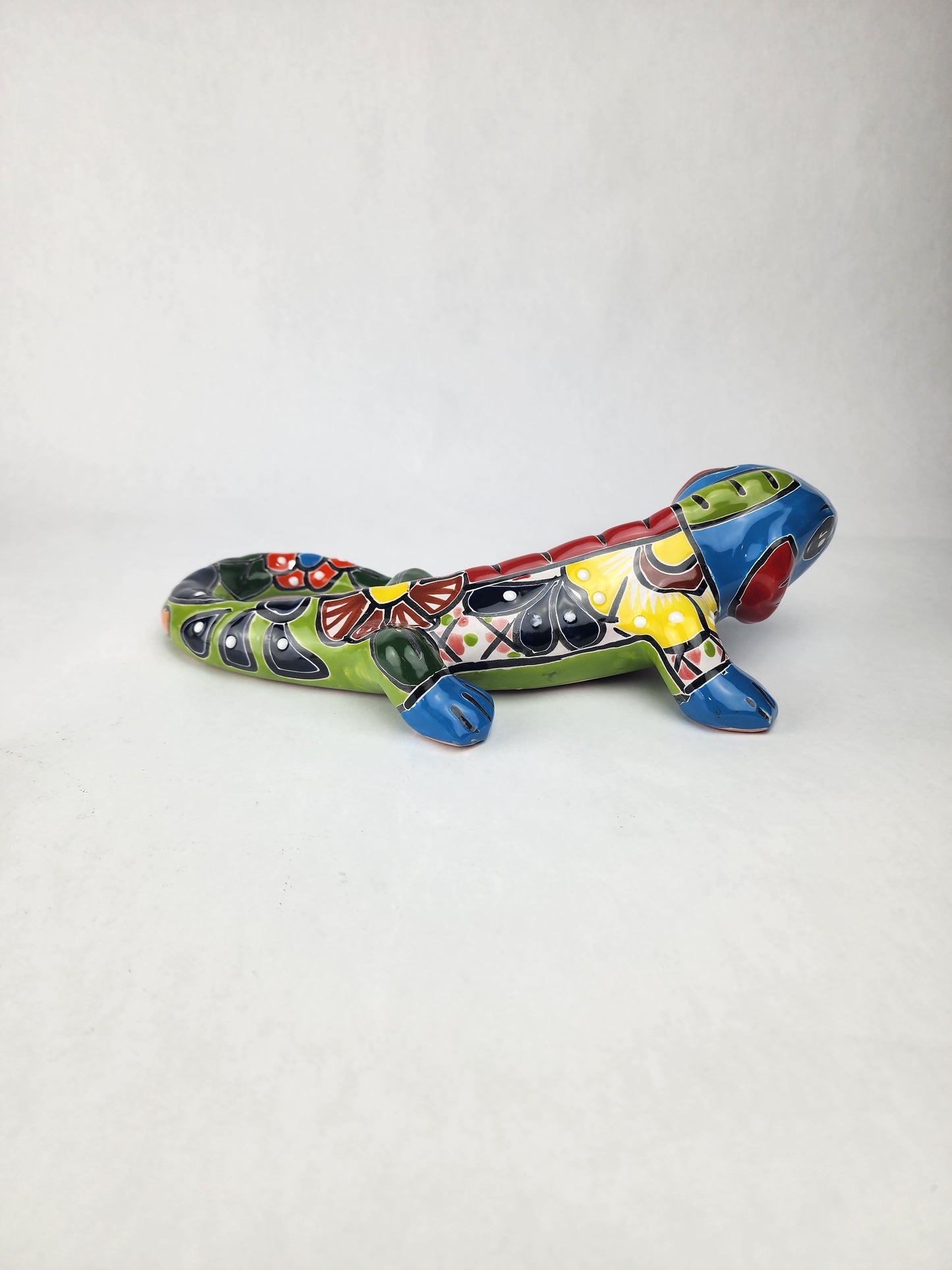 Hand-Painted Ceramic Iguanas | Vibrant Talavera Folk Art Decor