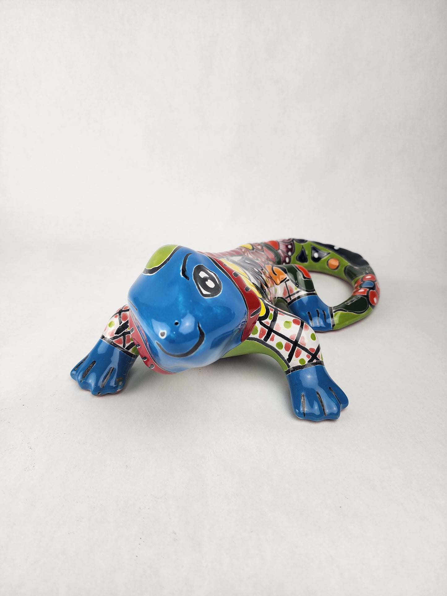 Hand-Painted Ceramic Iguanas | Vibrant Talavera Folk Art Decor