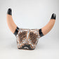 Mexican Ceramic Cow Skull | Hand-Painted Folk Art Decor