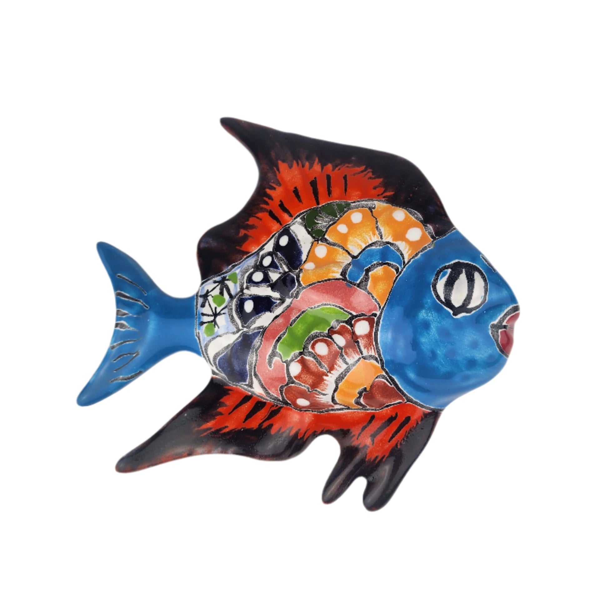 Colorful Ceramic Fish Wall Decor 
