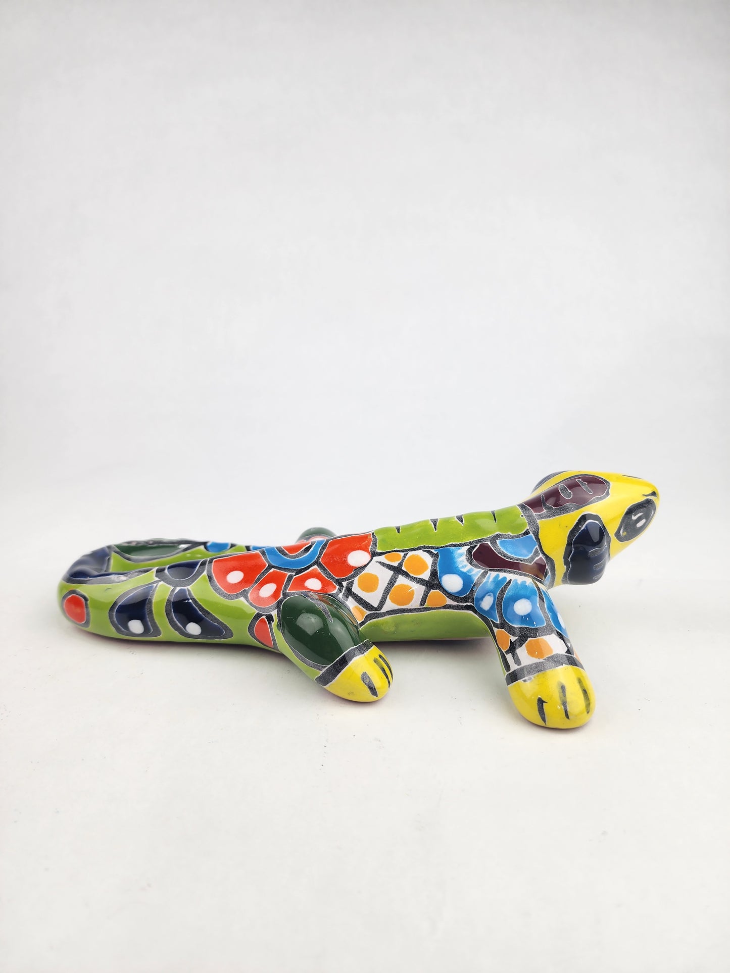 Garden Companions – Iguana & Frog Figurine Set | Handcrafted Mexican Ceramic Décor (2-Piece Bundle)