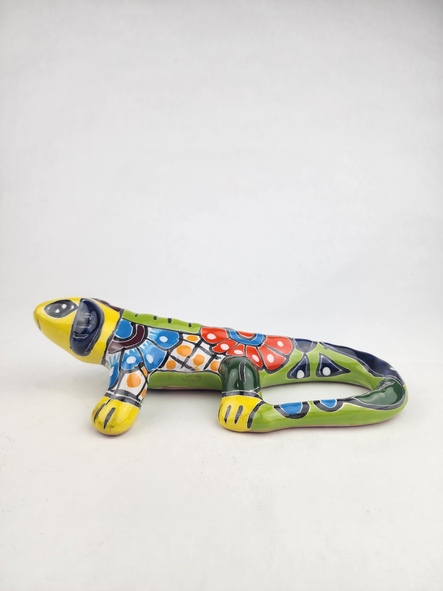 Garden Companions – Iguana & Frog Figurine Set | Handcrafted Mexican Ceramic Décor (2-Piece Bundle)