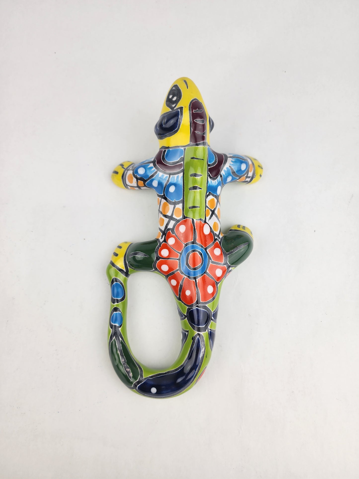 Garden Companions – Iguana & Frog Figurine Set | Handcrafted Mexican Ceramic Décor (2-Piece Bundle)