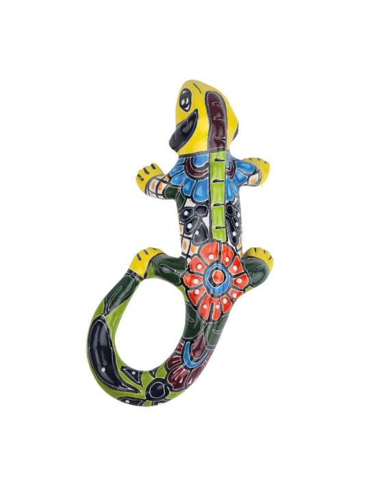 Hand-painted Talavera Iguana - Casa Villa Arte
