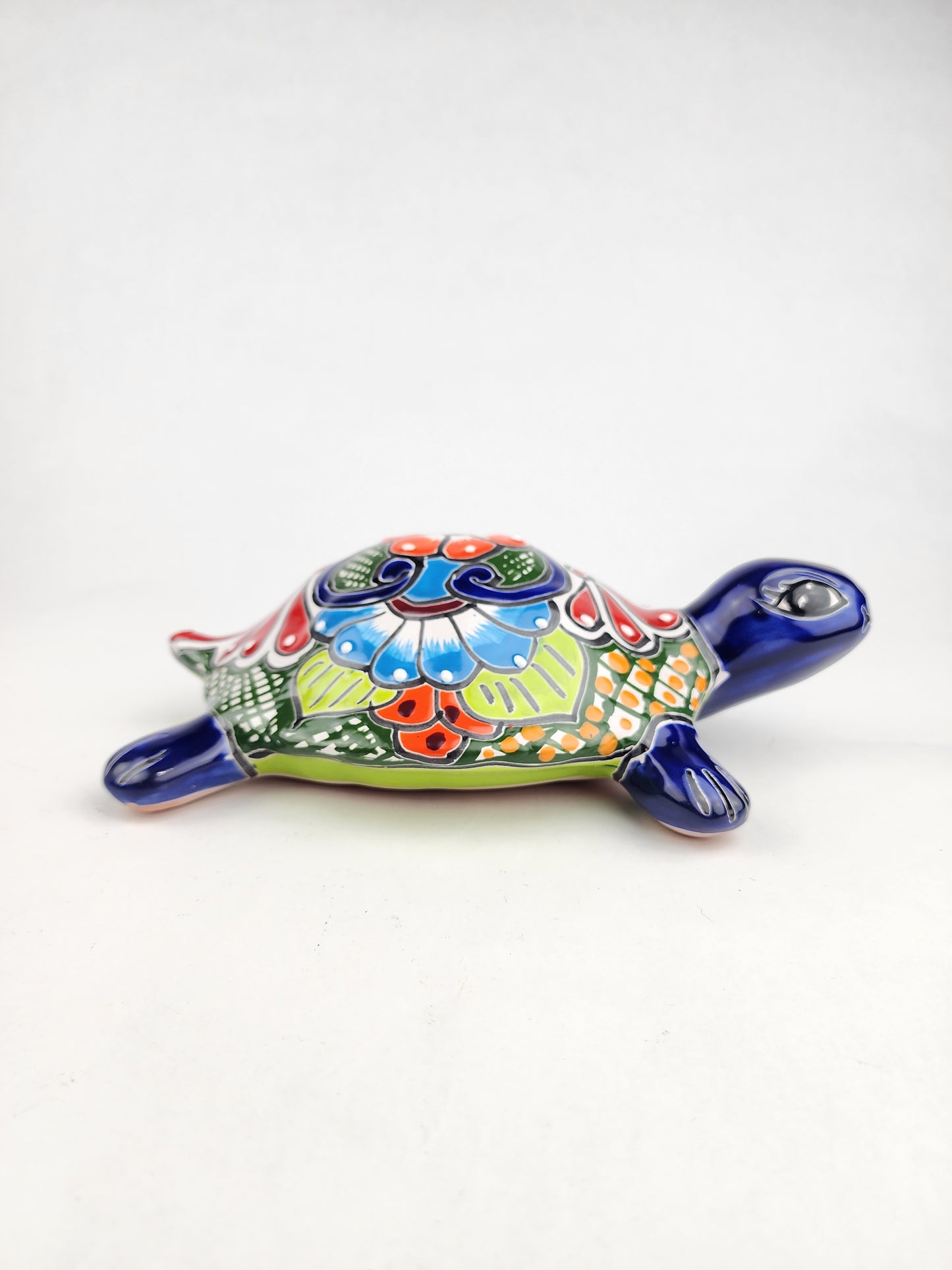 Talavera Turtle – Handmade Mexican Folk Art for Garden or Home