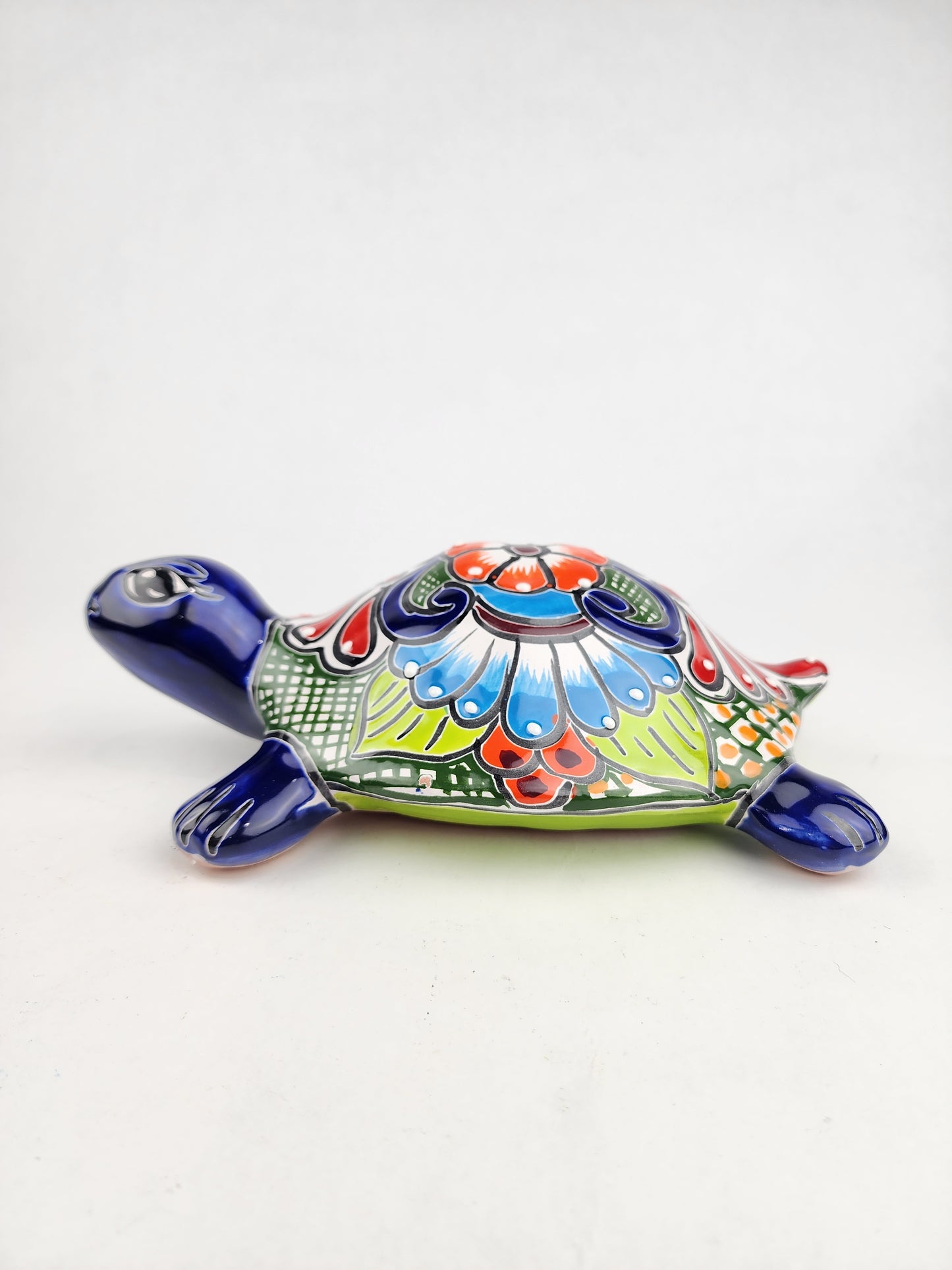 Talavera Turtle – Handmade Mexican Folk Art for Garden or Home