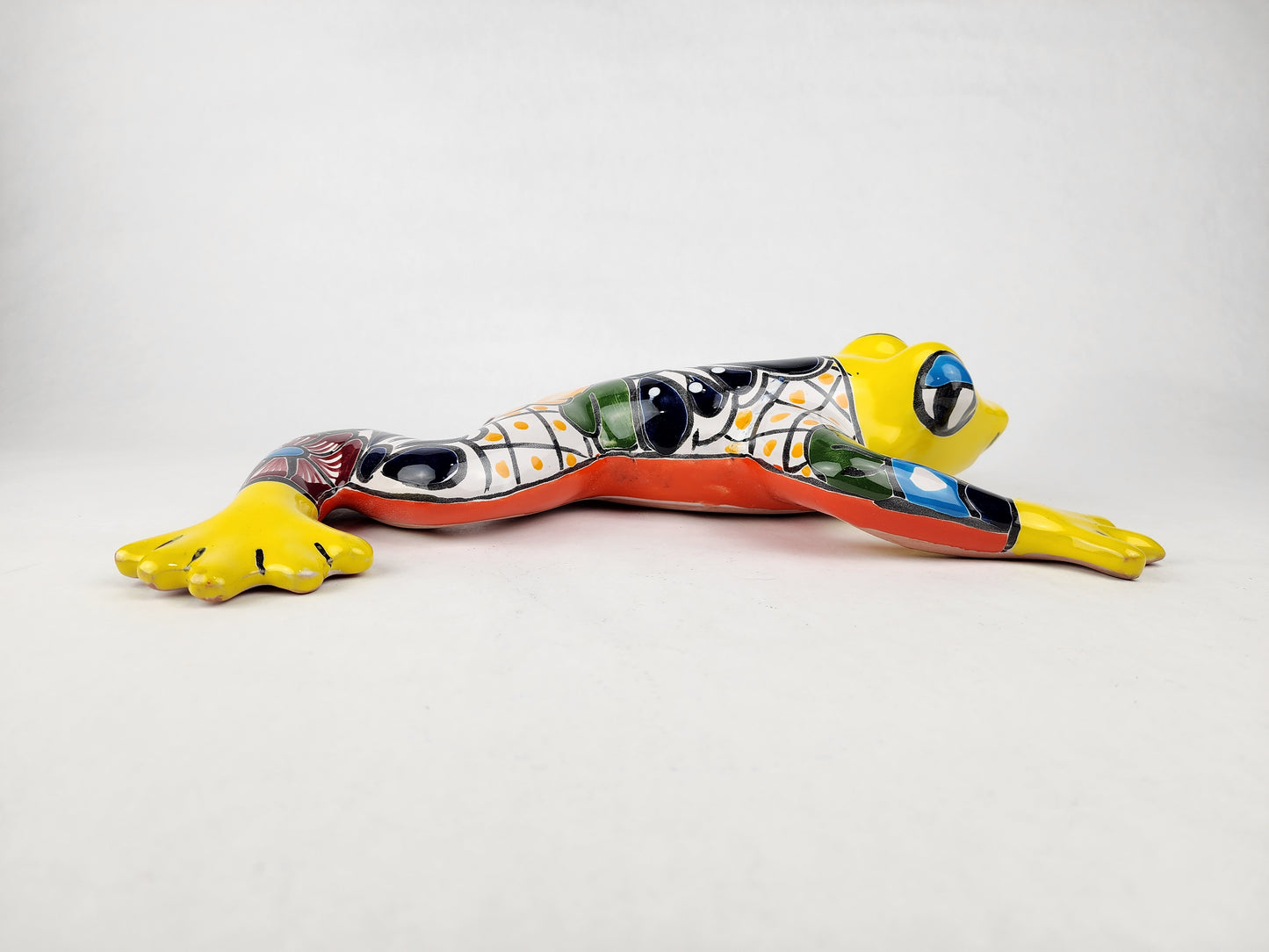 Hand-Painted Ceramic Frog – Mexican Folk Art for Home & Garden