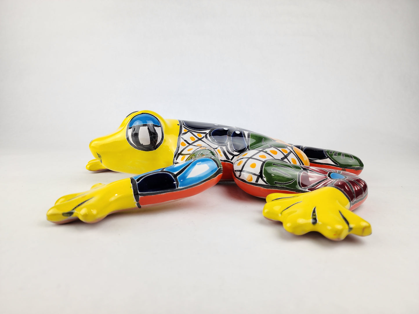 Hand-Painted Ceramic Frog – Mexican Folk Art for Home & Garden