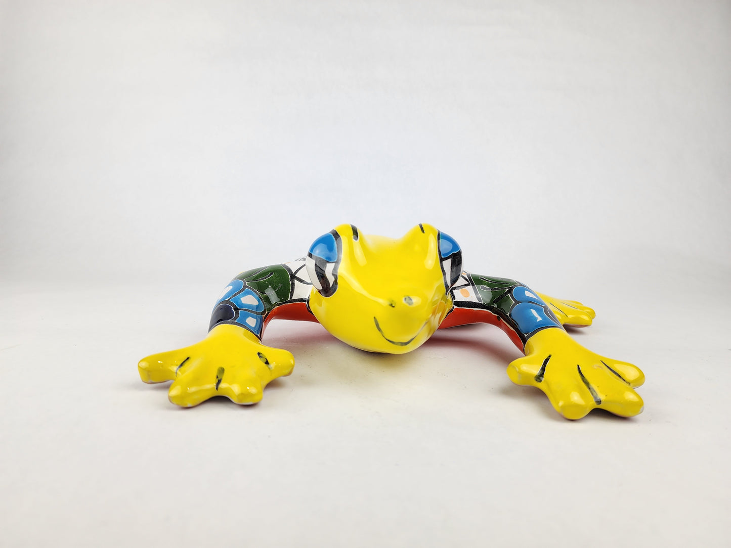 Hand-Painted Ceramic Frog – Mexican Folk Art for Home & Garden