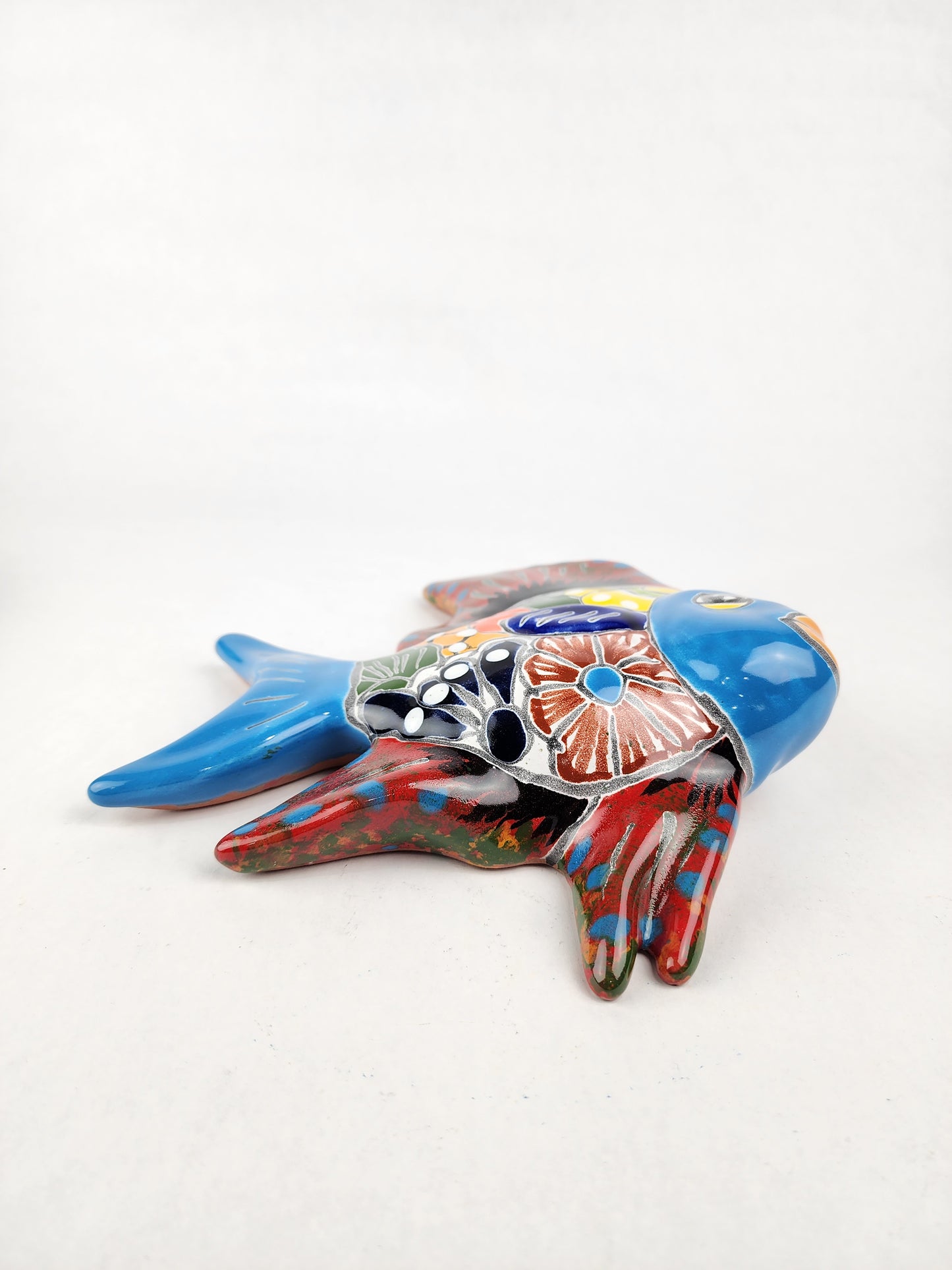 Mexican Ceramic Fish – Vibrant Garden or Patio Wall Art
