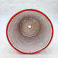 Small Hand-Painted Talavera Pot – Red Rim Colorful Ceramic Planter