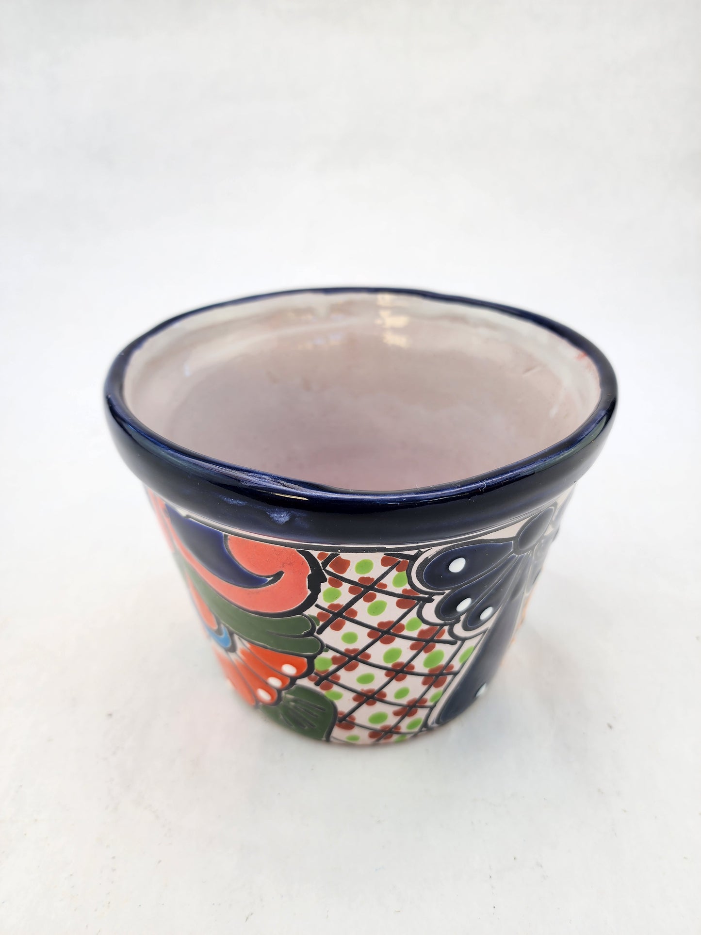 Ceramic Planter – Mexican Talavera Accent for Desk or Shelf