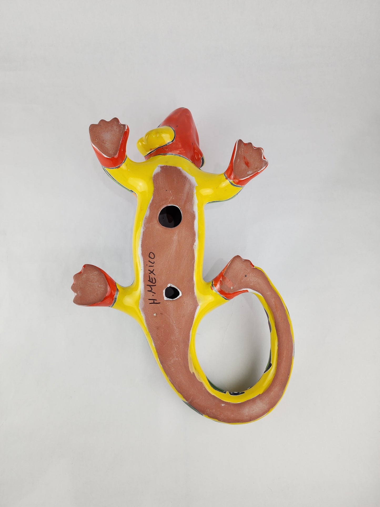Boho Ceramic Iguana – Vibrant Decor with Mexican Folk Art Flair