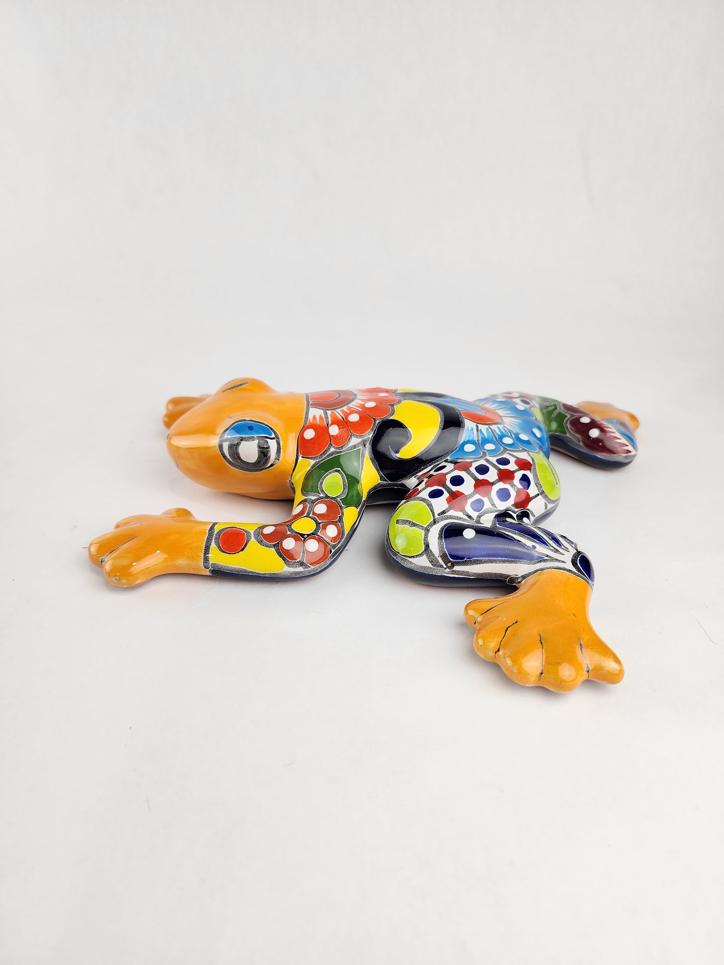 Whimsical Talavera Frog – Unique Garden or Porch Accent