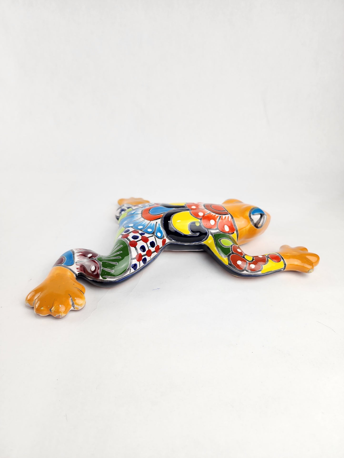 Whimsical Talavera Frog – Unique Garden or Porch Accent