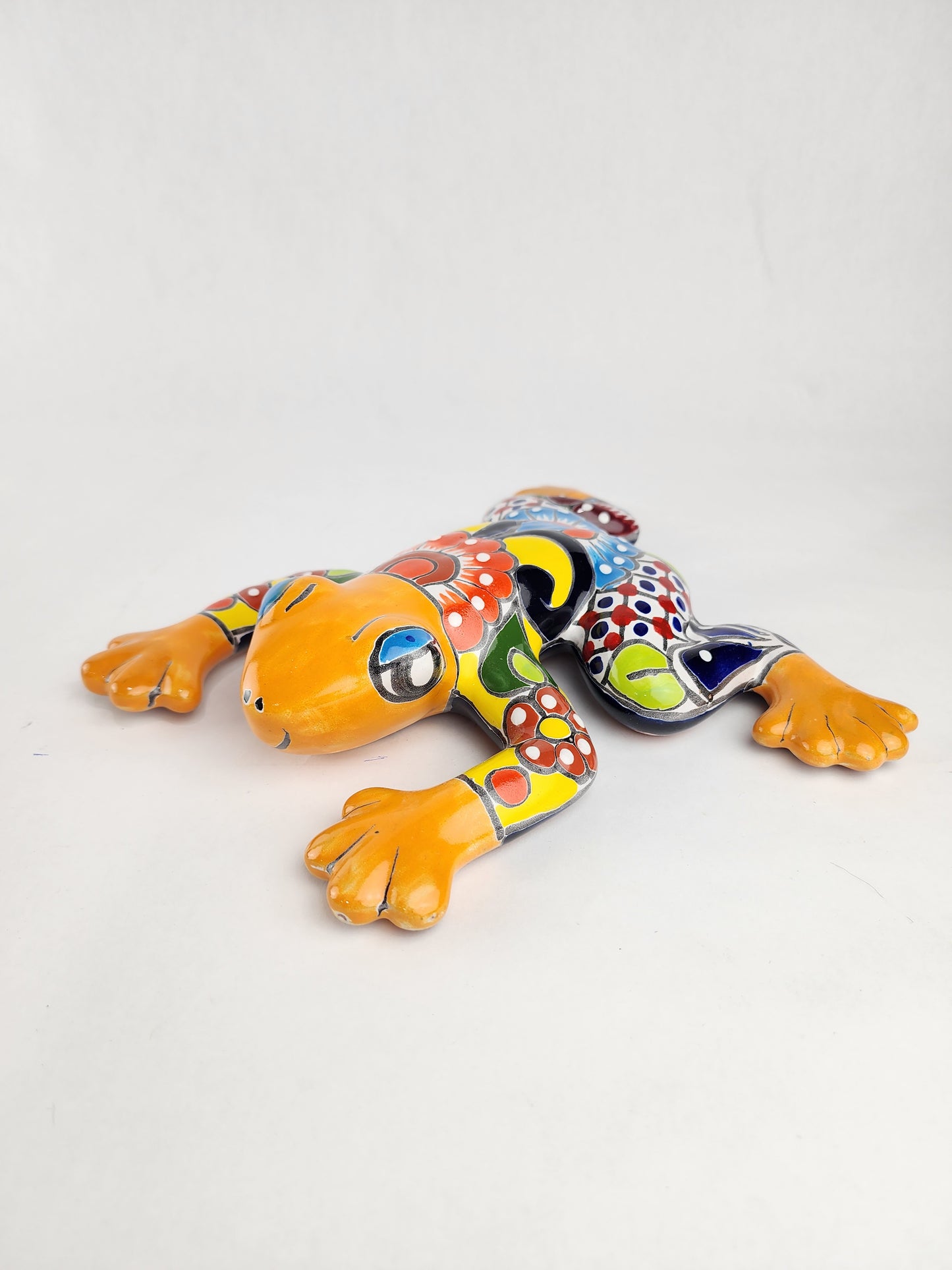 Whimsical Talavera Frog – Unique Garden or Porch Accent