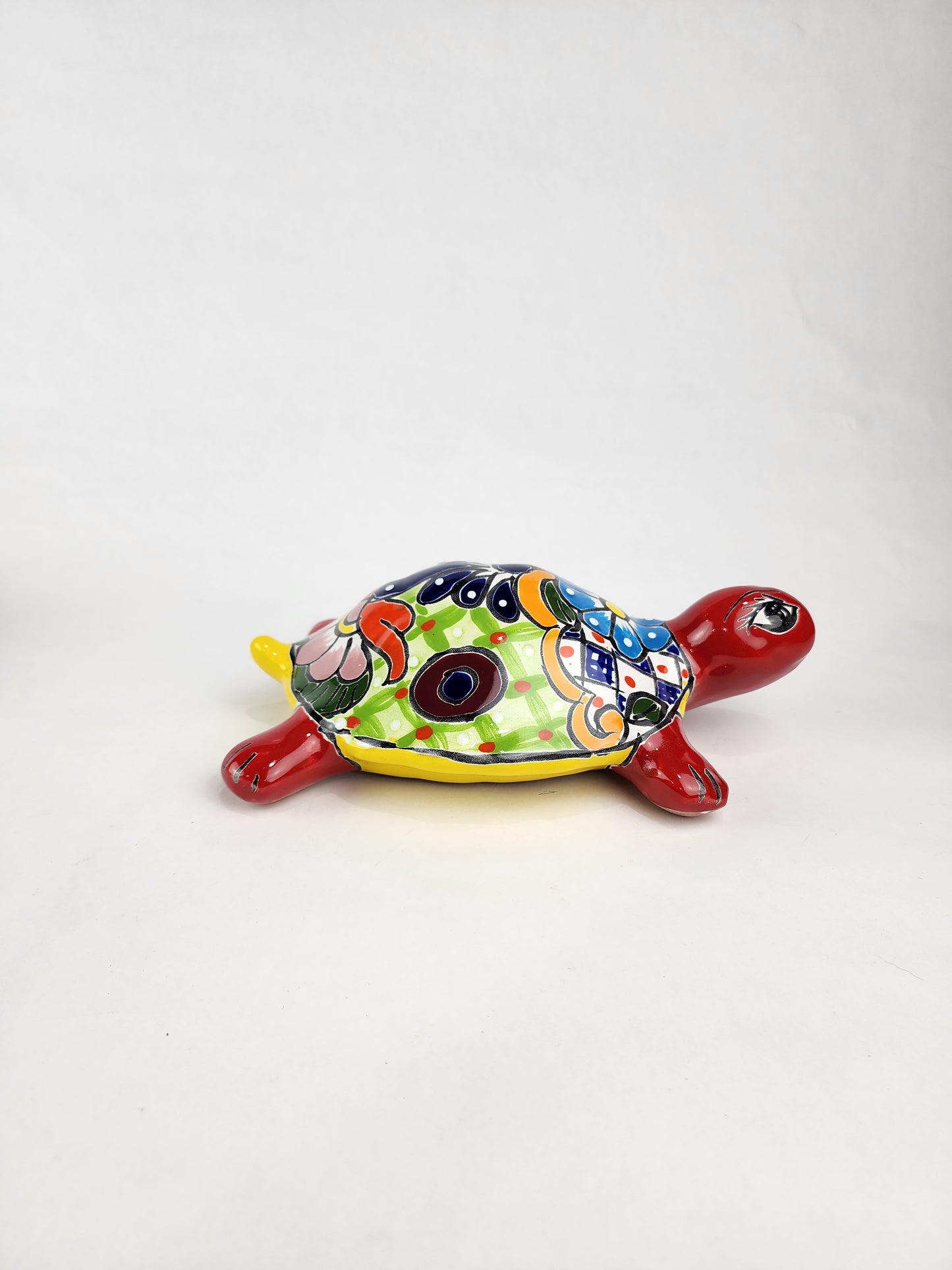 Earthy Talavera Turtle – Rustic Mexican Ceramic Decor