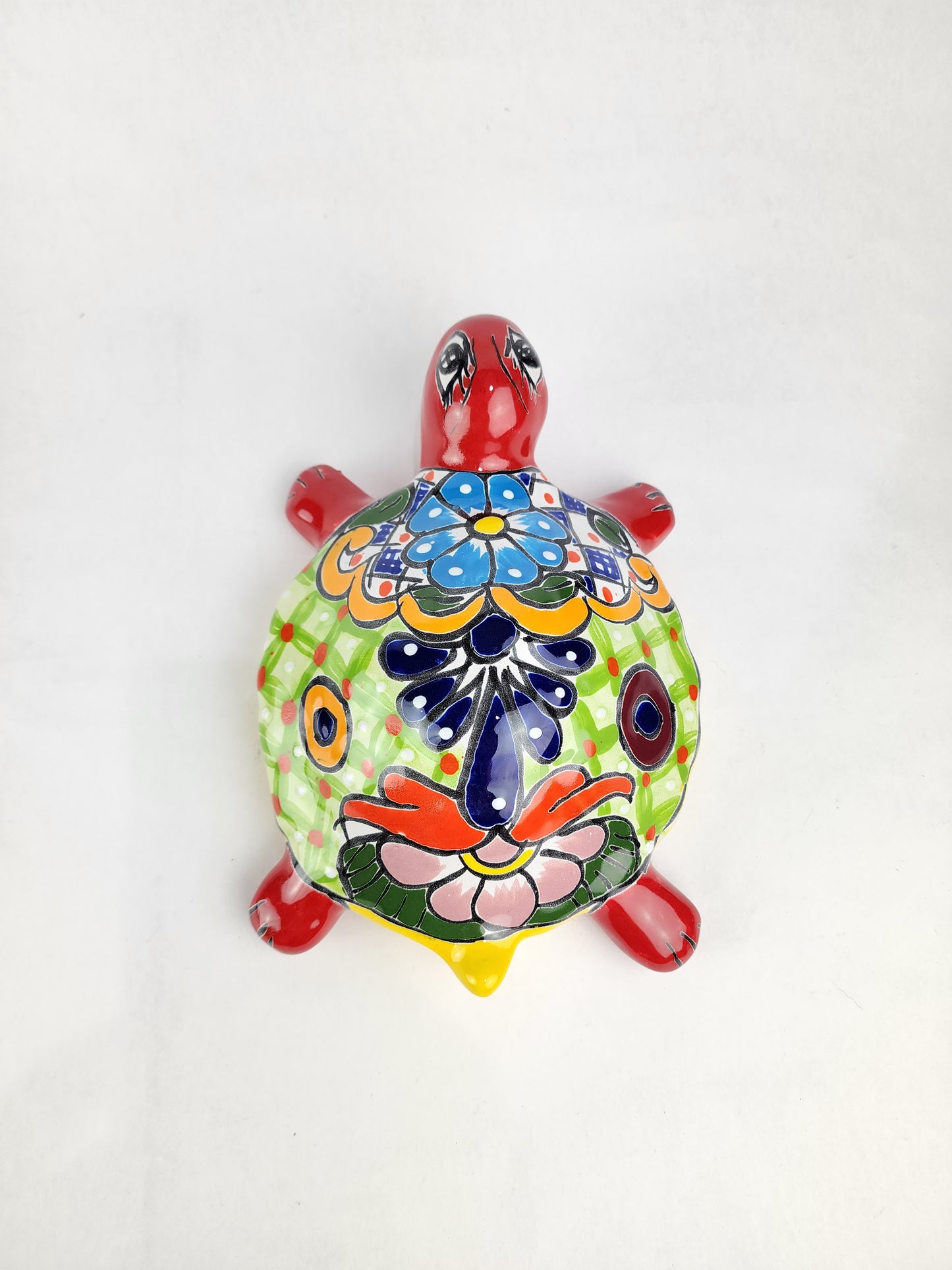2-Piece Turtle Garden Decor Set – Mexican Ceramic Folk Art