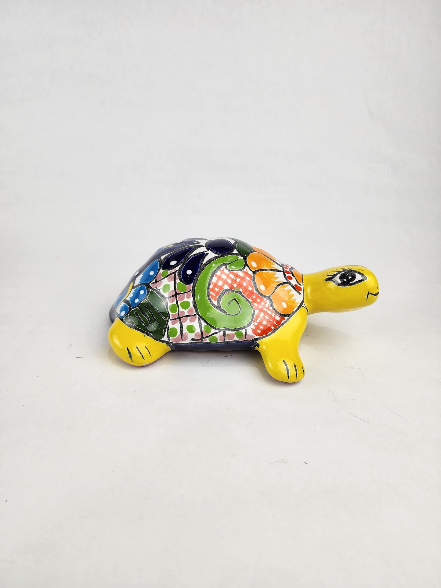 2-Piece Turtle Garden Decor Set – Mexican Ceramic Folk Art