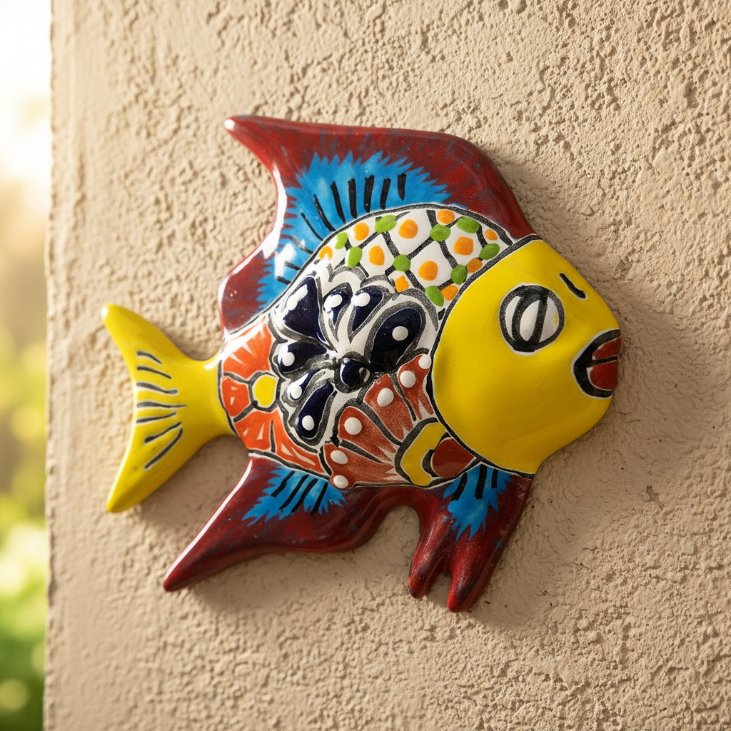 Hand painted talavera fish