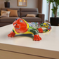 Red Talavera-Style Iguana – Handcrafted Mexican Folk Art Décor