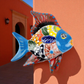Red Talavera-Style Fish – Handcrafted Mexican Folk Art Décor