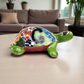 Green Talavera-Style Turtle – Handcrafted Mexican Folk Art Décor