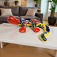 Red & Yellow Talavera-Style Gecko – Handcrafted Mexican Folk Art Décor