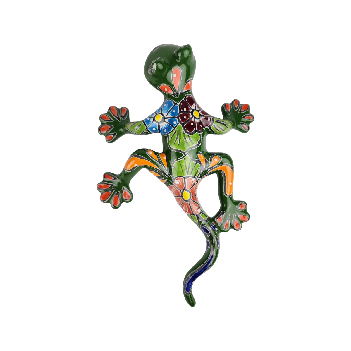 2-Piece Salamander Wall Decor Set – Mexican Ceramic Folk Art