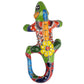 Colorful ceramic lizard-shaped bottle opener on a white background